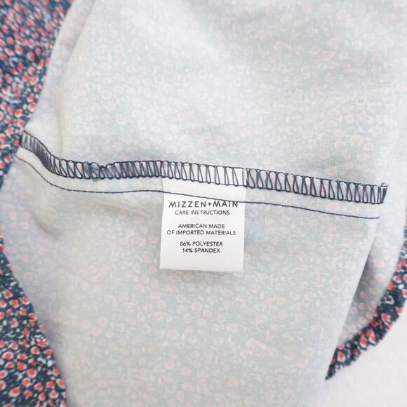 Mizzen Main Mens Leeward Shirt Button Up Long Sleeve Red Floral Polyester Large - Picture 9 of 9